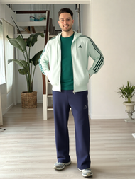 Adidas  Essentials French Terry Sweatjacke lindgrün Gr.4XL