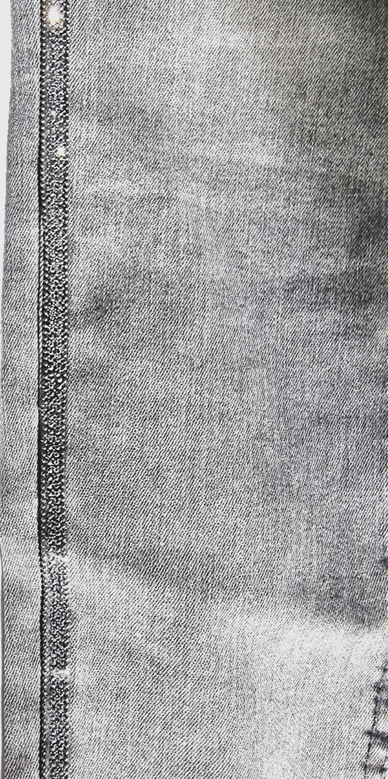 Only Blush Skinny Fit Jeans used Look 7/8 tel Glitzer Seitenstreifen Gr.L/36-38