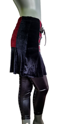 Zeige Bild Minirock Samtrock Schnürung Gothic Punk Rock Dark schwarz Gr.34-38 3