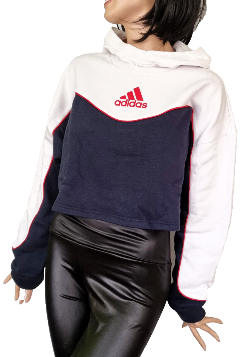 Adidas Sweatshirt Damen Cropped Hoodie Gr. 40/42