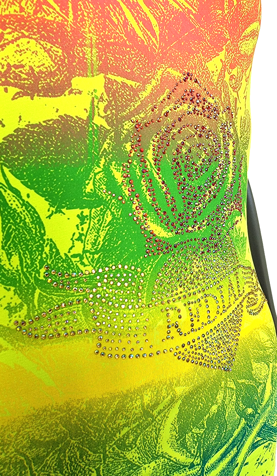 Redial Longtop Print Strass stretch neon Gr.M/36