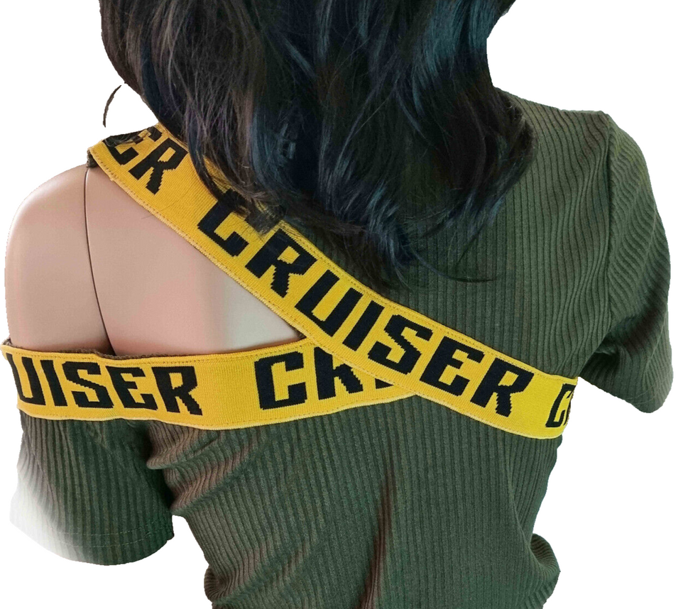 Stretchshirt Cut Out Ripp-Shirt oliv Gr.36/38