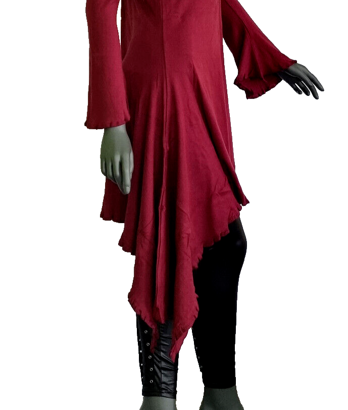 Gugel ZipfelKleid Medieval Gothic Ethno Hippie Witch Pixie Gr.S/M, L/XL