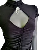 Zeige Bild Melrose Longtop Raffung sexy Neckholder Strass-Brosche Gr.36 3
