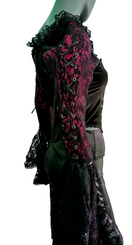 Zeige Bild Samt Carmenbluse Mieder Spitze viktorian Barock Gothic Punk Corsagenbluse 34/36 3