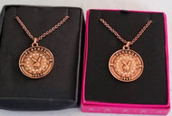 Playboy Medaillonkette mit Strass kupferfarben