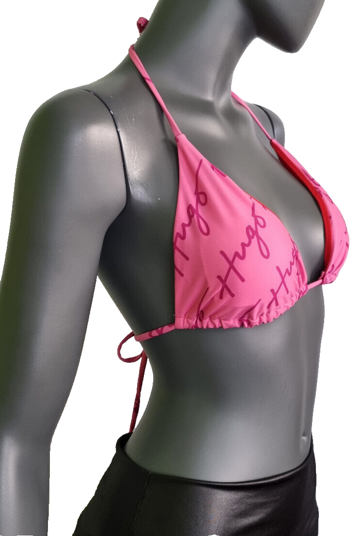 Hugo Boss Bikini-Oberteil Sign Triangel rosa rot Gr.M/38