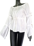 Zeige Bild HemdBluse Mittelalter Larp Boheme Schnürung Freesize 34-40 4