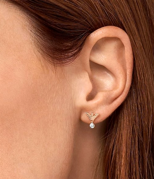 Emporio Armani 1 Paar Ohrstecker roségold 925 Sterling Silber