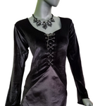Zeige Bild Bäres Empire Gothic  Samtkleid Maxikleid Mittelalter Gothic Witch  Gr. 38/40 4