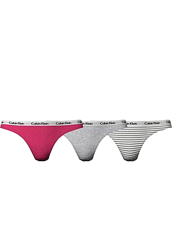 CALVIN KLEIN 3x  Damen  Thong String Tanga Gr.XXXL