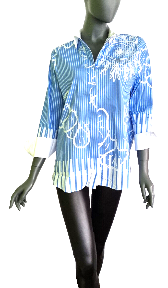 Sportalm Hemdbluse mit Streifenmuster in blau Gr. 34/36