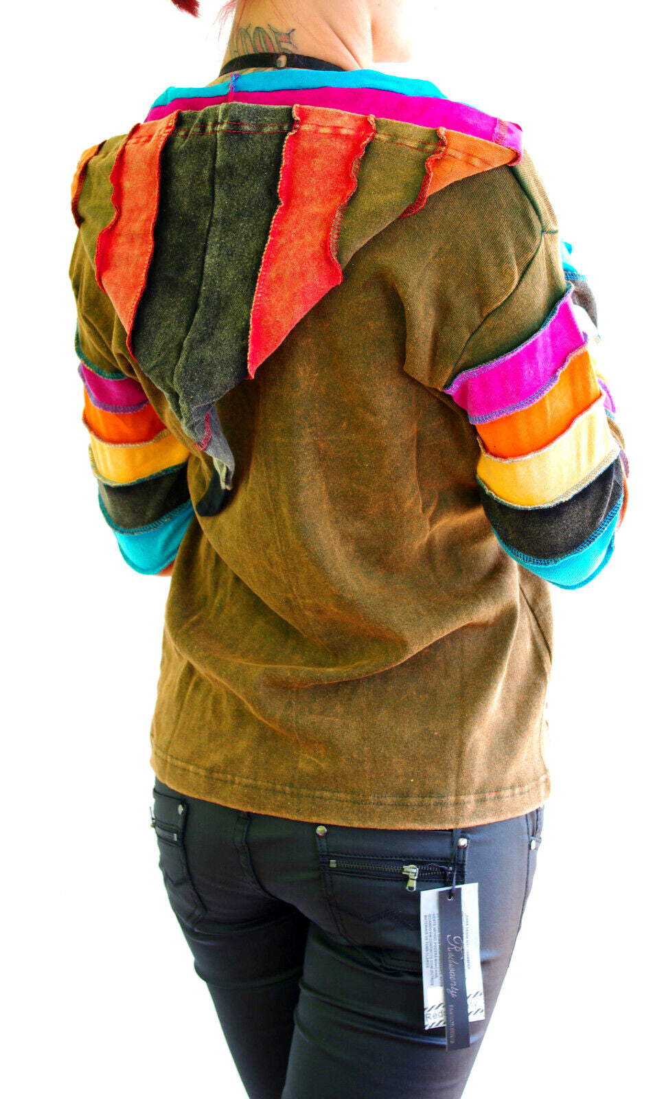 Gugel Patchwork Jacke Nepal Goa Ethno Gr.36-42