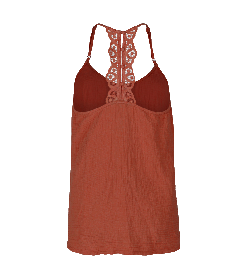 Brunotti Crincle Top Terracotta/Zimt Spitze A-Form Gr.XS-XL