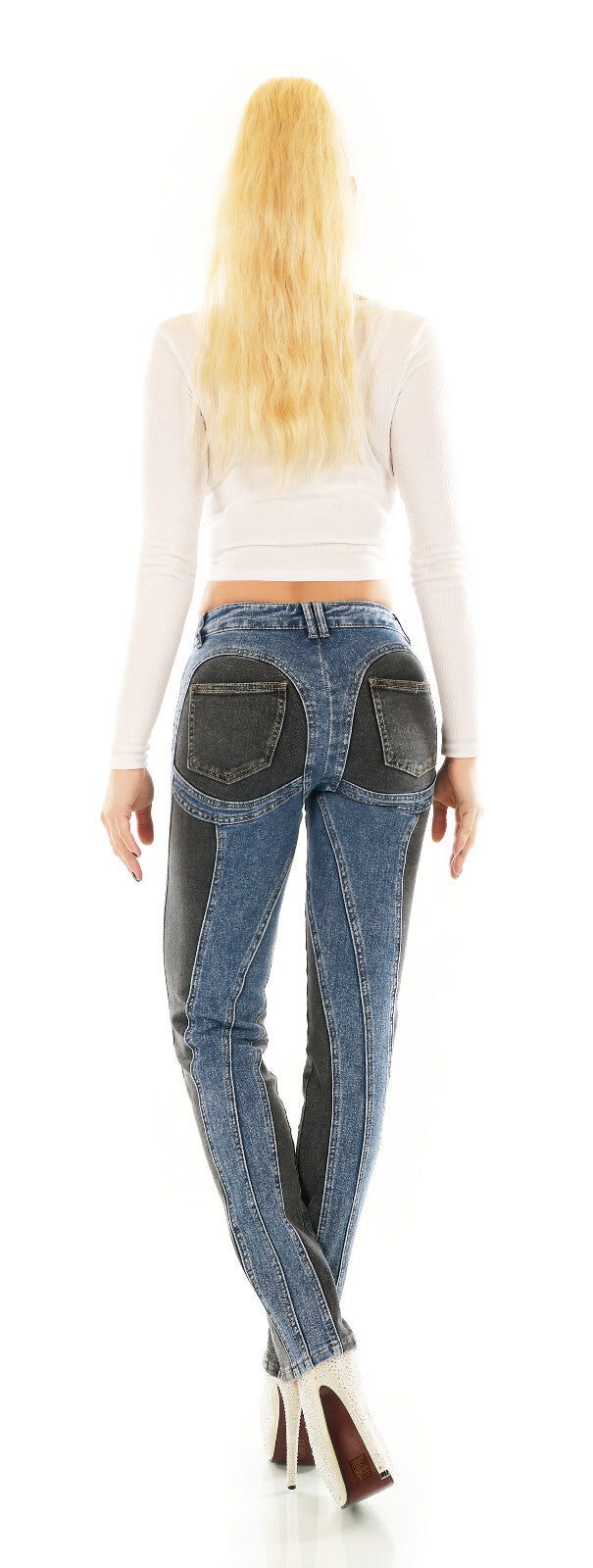 Hello Miss Sexy Skinny Jeans Bicolor Denim Gr.32-40