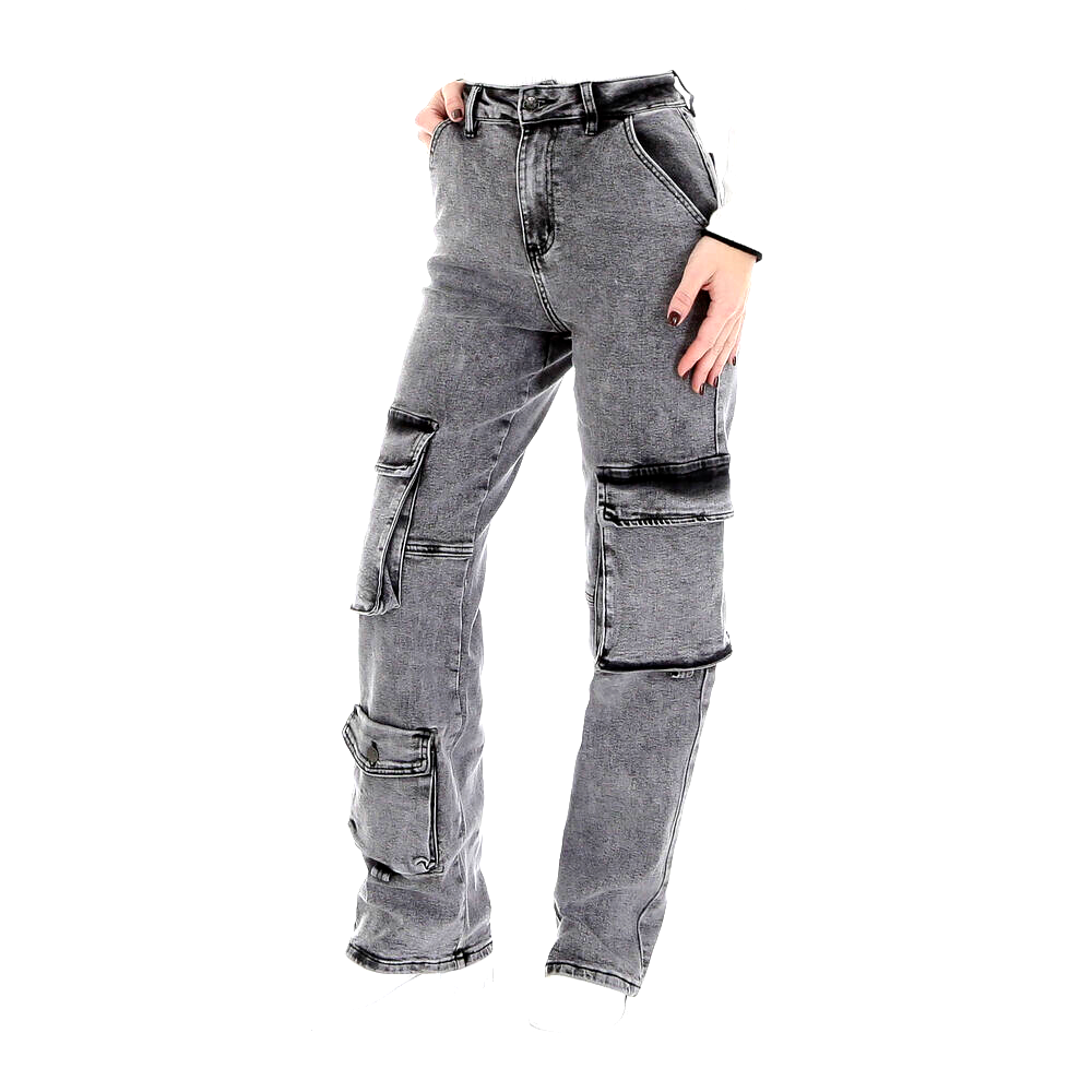 Laulia Damen High Waist Jeans Cargo Pant Gr.M/36