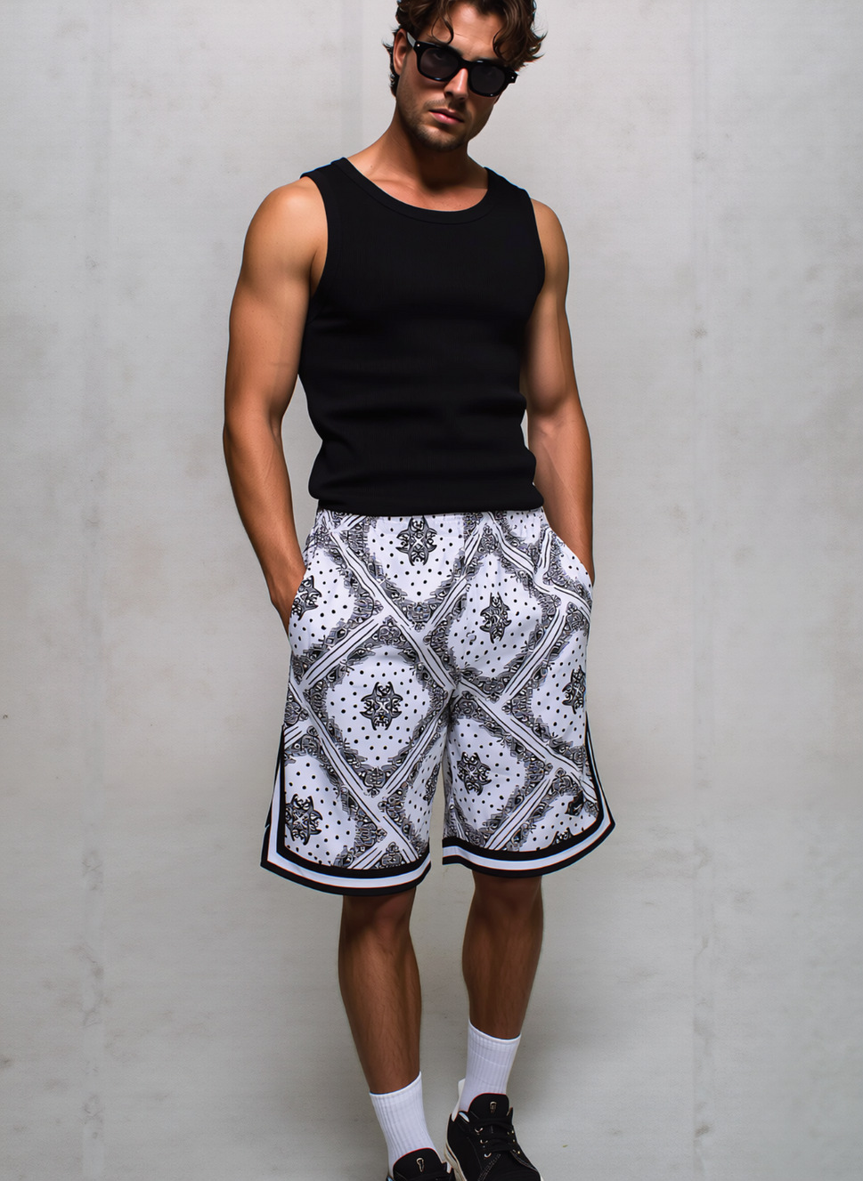 Karl Kani Varsity Paisley Mesh weiß schwarz unisex Gr.2XL