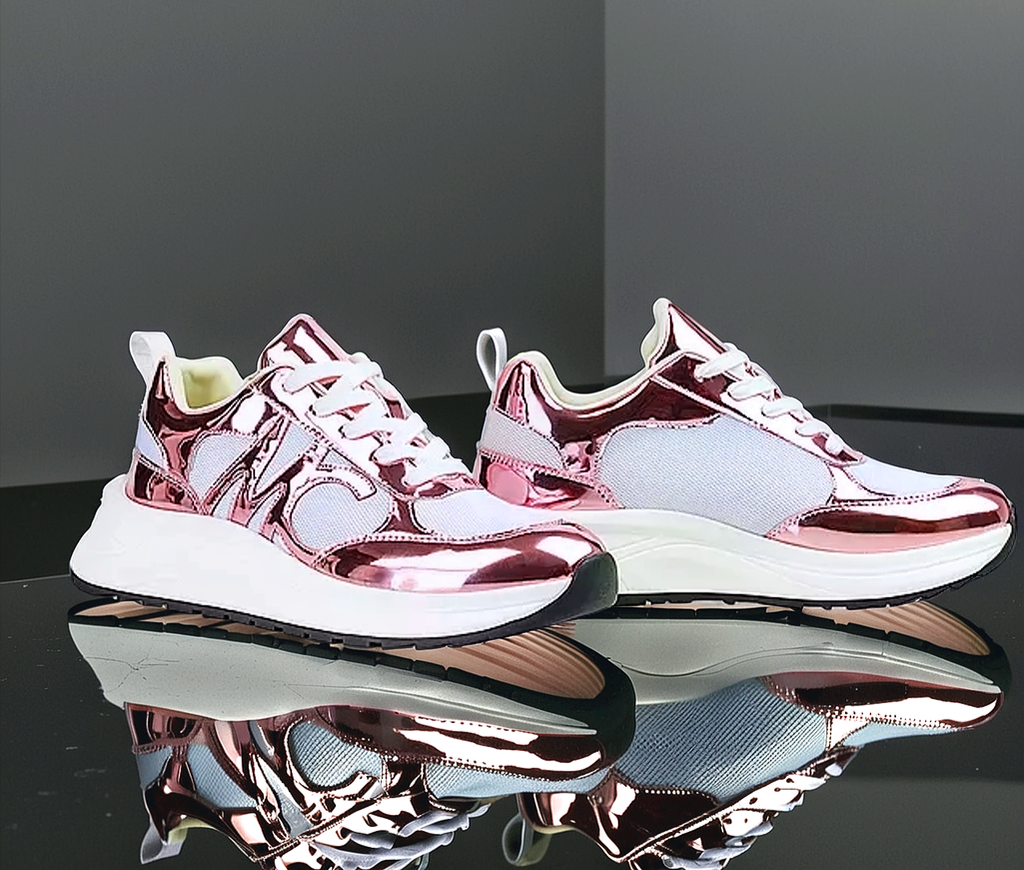 Marc Cain chunky Sneaker metallic pink weiss Gr.36
