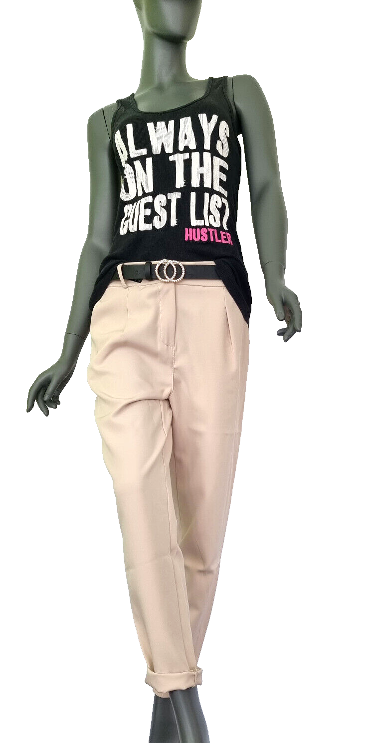 Hailys Schlupfhose beige Kombitalent elegant sportlich casual Hüfthose Gr. 32-42