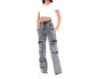 Zeige Bild Laulia Damen High Waist Jeans Cargo Pant Gr.M/36 4
