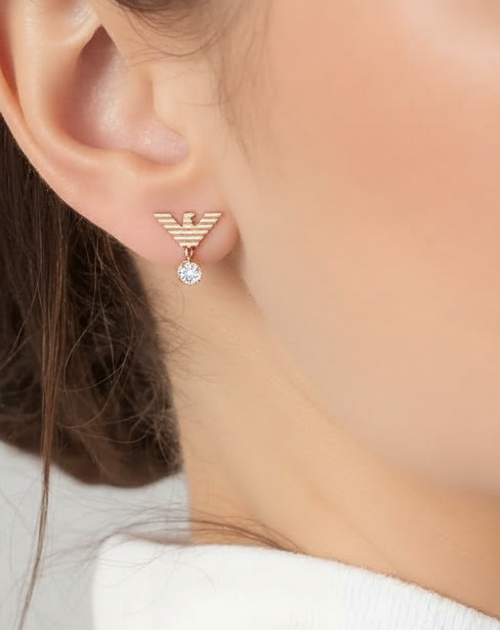 Emporio Armani 1 Paar Ohrstecker roségold 925 Sterling Silber