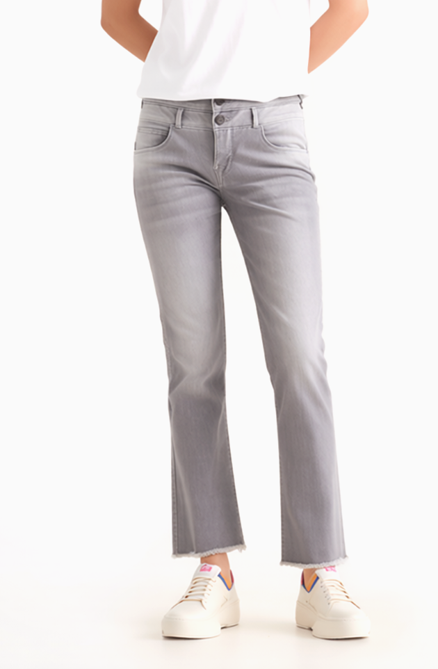 Herrlicher Jeans Baby Cropped Bootcut Powerstretch gloomy grau W34