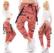 ITALY JogpantsBaggy HaremHose Print 6 Farben 34-40 onesize