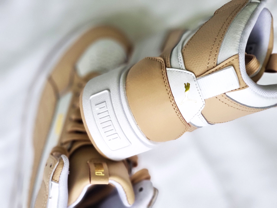 Puma Karmen Rebelle Plateau Sneaker beige weiss gold Gr.36