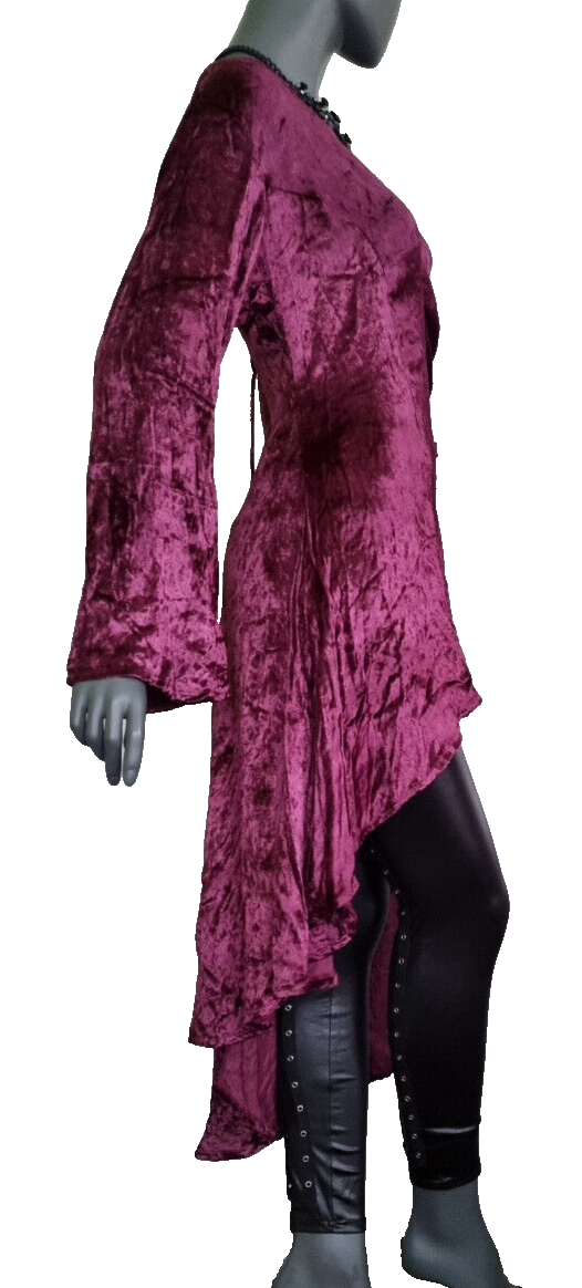 Bäres Vokuhila Samtkleid Maxikleid Mittelalter Gothic Witch Gr. 42/44