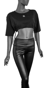 Adidas 2 Teiler Trefoil oversized cut IC7203 schwarz Gr.M