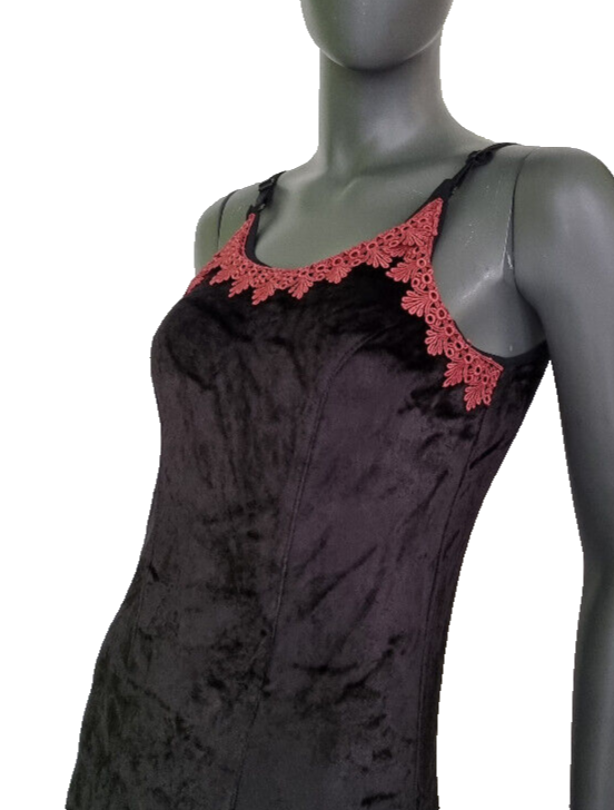 Bäres Nicki-Samtkleid Maxikleid Gothic , Boho  stretch Gr. 34-38  freesize