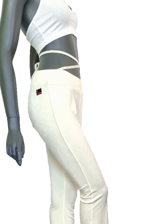 Fubu Signature Nickihose Flared Bindeband Gr creme vanille S-XL