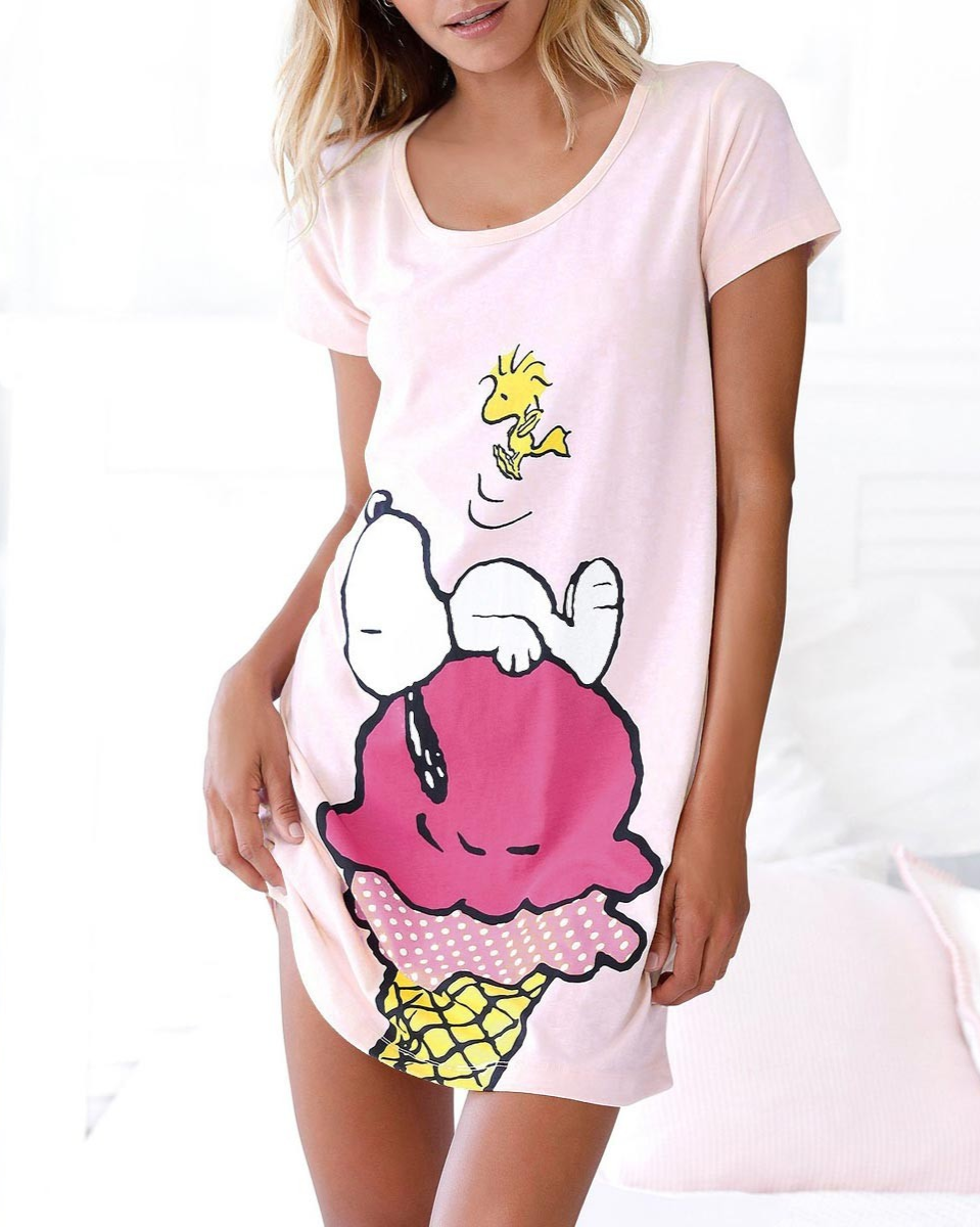 Peanuts Sleepshirt Bigshirt Snoopy Ice Cream Gr.44/46