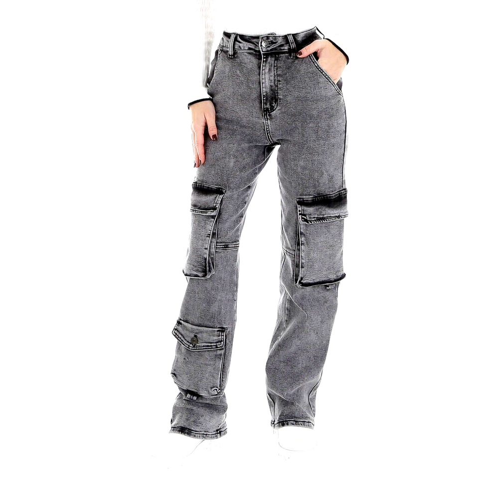 Laulia Damen High Waist Jeans Cargo Pant Gr.M/36