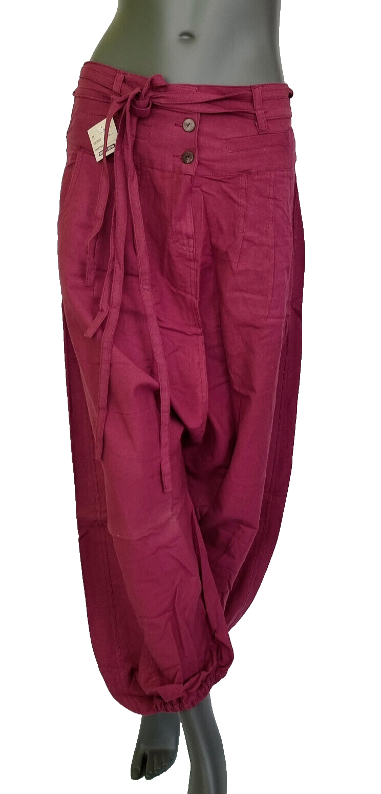 Haremshose Pumphose Aladinhose Pluderhose Yoga Goa Sarouel Baggy  braun 40/42