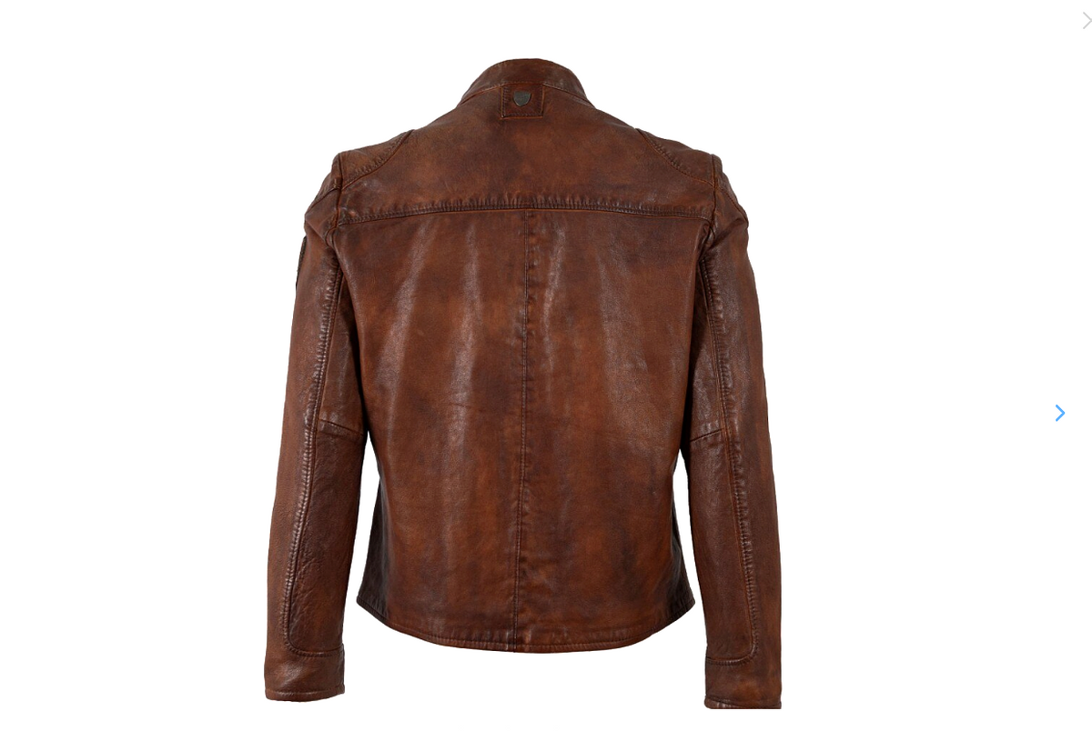 Gipsy by Mauritius Lederjacke Biker Lammnappa vintage look braun Gr. L