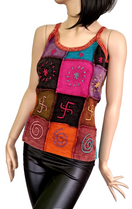 Zeige Bild Ethno Patchwork Tops  Flower Swastika Symbole Gr.36-40 2