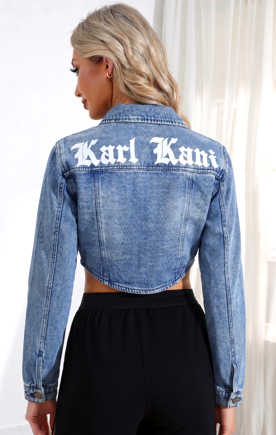 Karl Kani Old English Jeansjacke short vintage Gr. L/38-40
