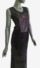 Zeige Bild Corsagentop Schnürung Samt Pentagramm Gothic Punk  Witch schwarz Gr. 38-40 3