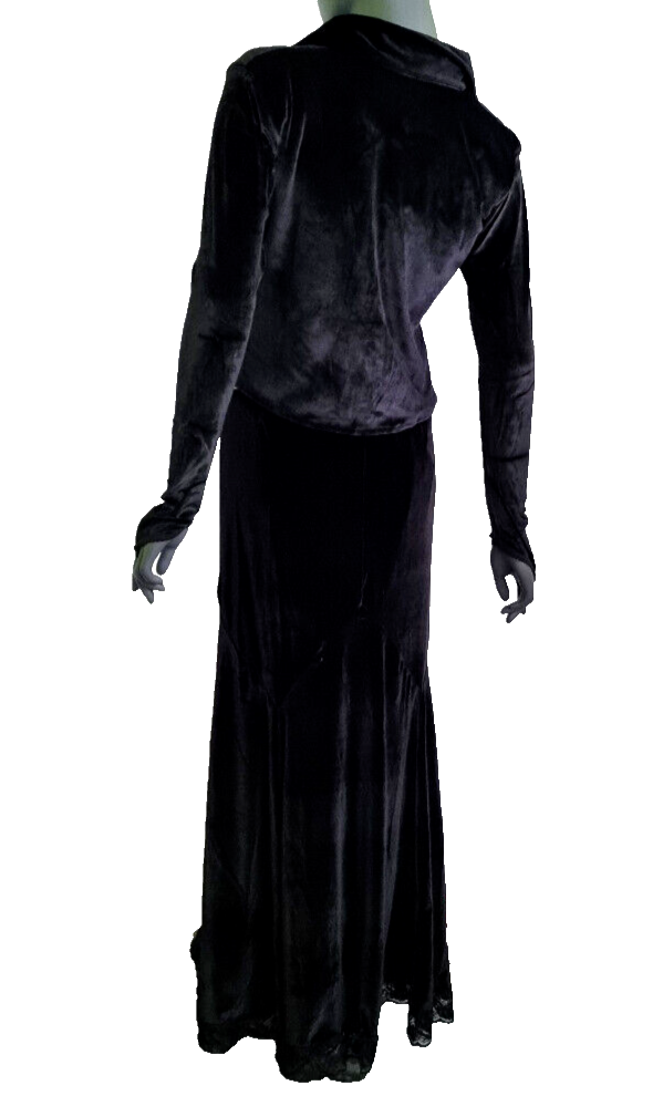 Bäres Blazer Edwardian Gothic Victorian Samtjacke Stulpenärmel Gr. 36/38