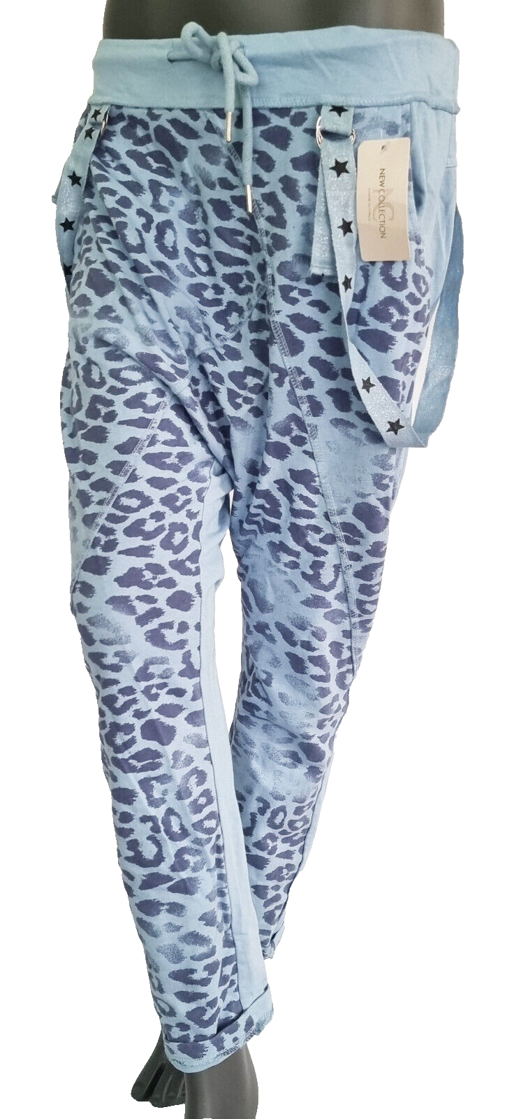 Jogpants Italy Freizeithose Schlupfhose Leopard Harem Boyfriend Gr.34-38 onesize