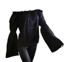 Zeige Bild Mittelalter Gothic Pirat Larp Carmen-Bluse schwarz Gr.36-42 2