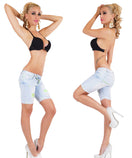 Zeige Bild CINDY H.  Neon Capri Jeans destroyed Low Cut Gr.32 2