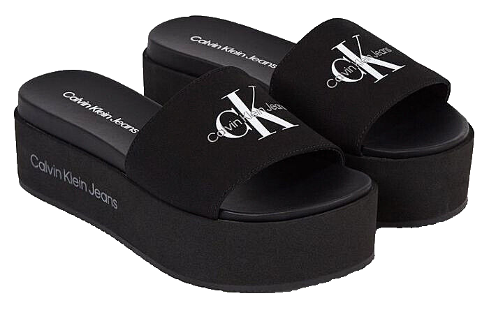 Calvin Klein Plateau-Sandale Pantolette schwarz Gr.38,5