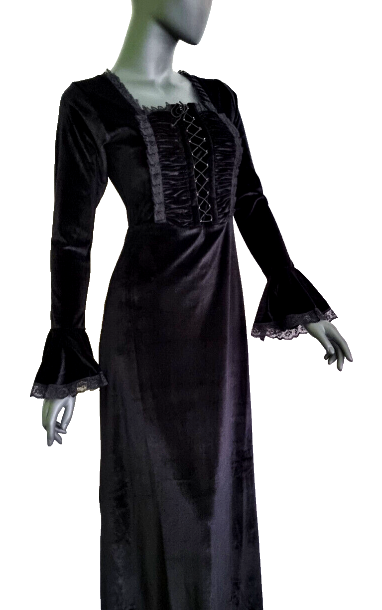 Bäres Empire Gothic  Samtkleid Maxikleid Mittelalter Gothic Witch  Gr. 36/38