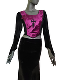 Zeige Bild Bäres Corsagen-Top Pentagramm Gothic Witch Samt Stulpenärmel Gr.38 3