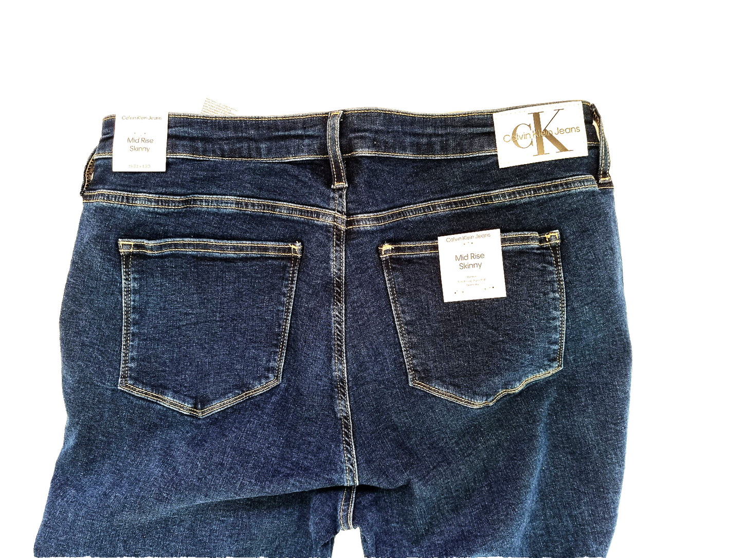 Calvin Klein Mid Rise Skinny Jeans dunkelblau Gr. W33 L30