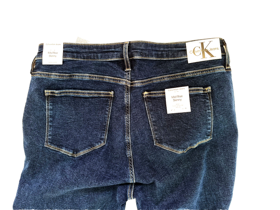 Calvin Klein Mid Rise Skinny Jeans dunkelblau Gr. W33 L30