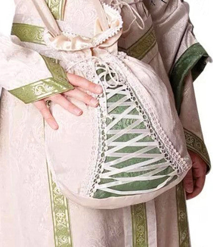 Mittelalter Gothic Beutel victorian Larp Tasche bordeaux schwarz