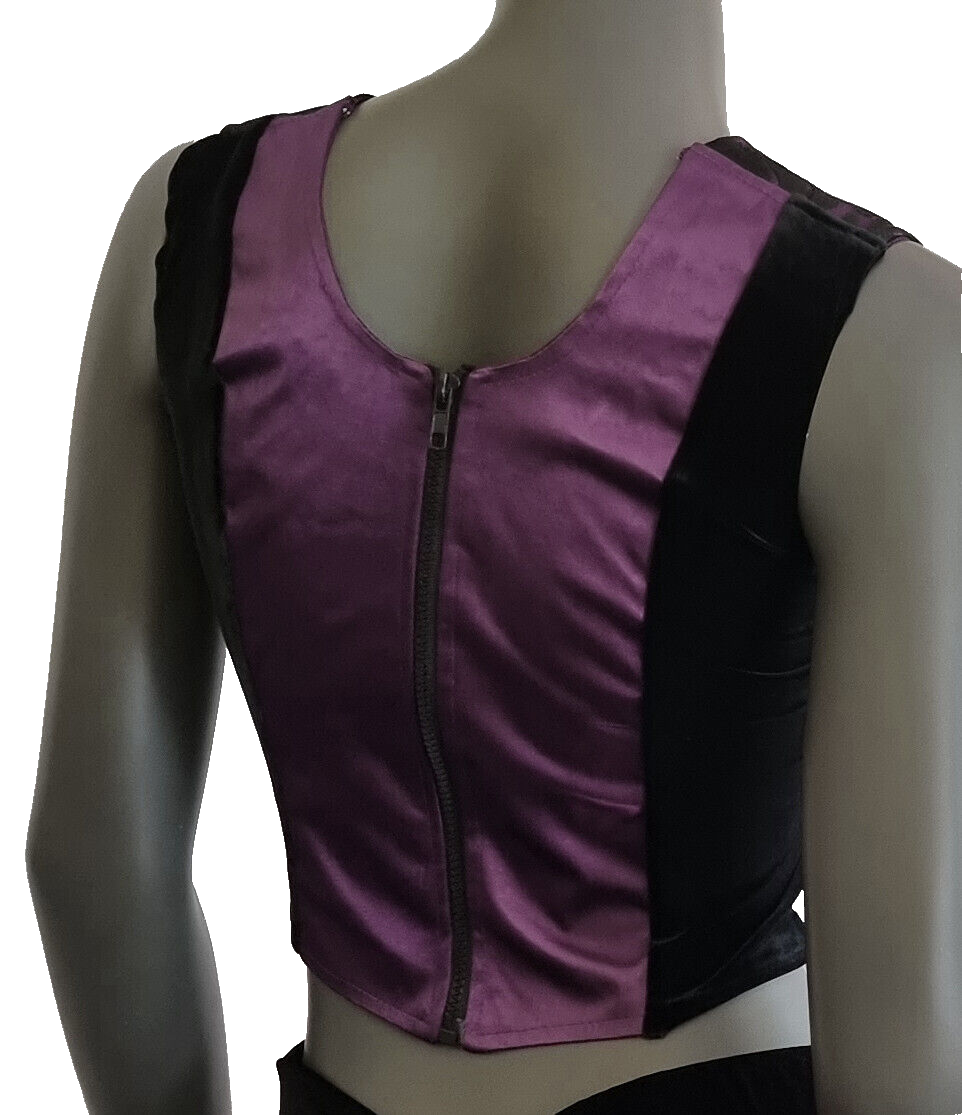 Corsagentop Gothic Punk Medieval Victorian violett Gr. 36/38